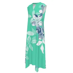 Women's V-Neck Sleeveless Maxi Dress with Pockets thumbnail 4