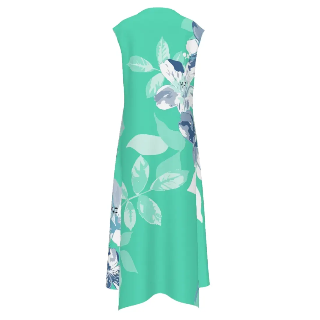 Women's V-Neck Sleeveless Maxi Dress with Pockets — photo 5