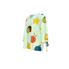 Women's V-Neck Tie-Cuff Blouse thumbnail 5