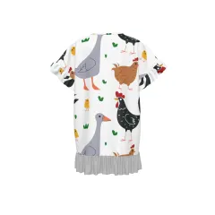 Women's Round Neck Ruffle Hem Top thumbnail 3