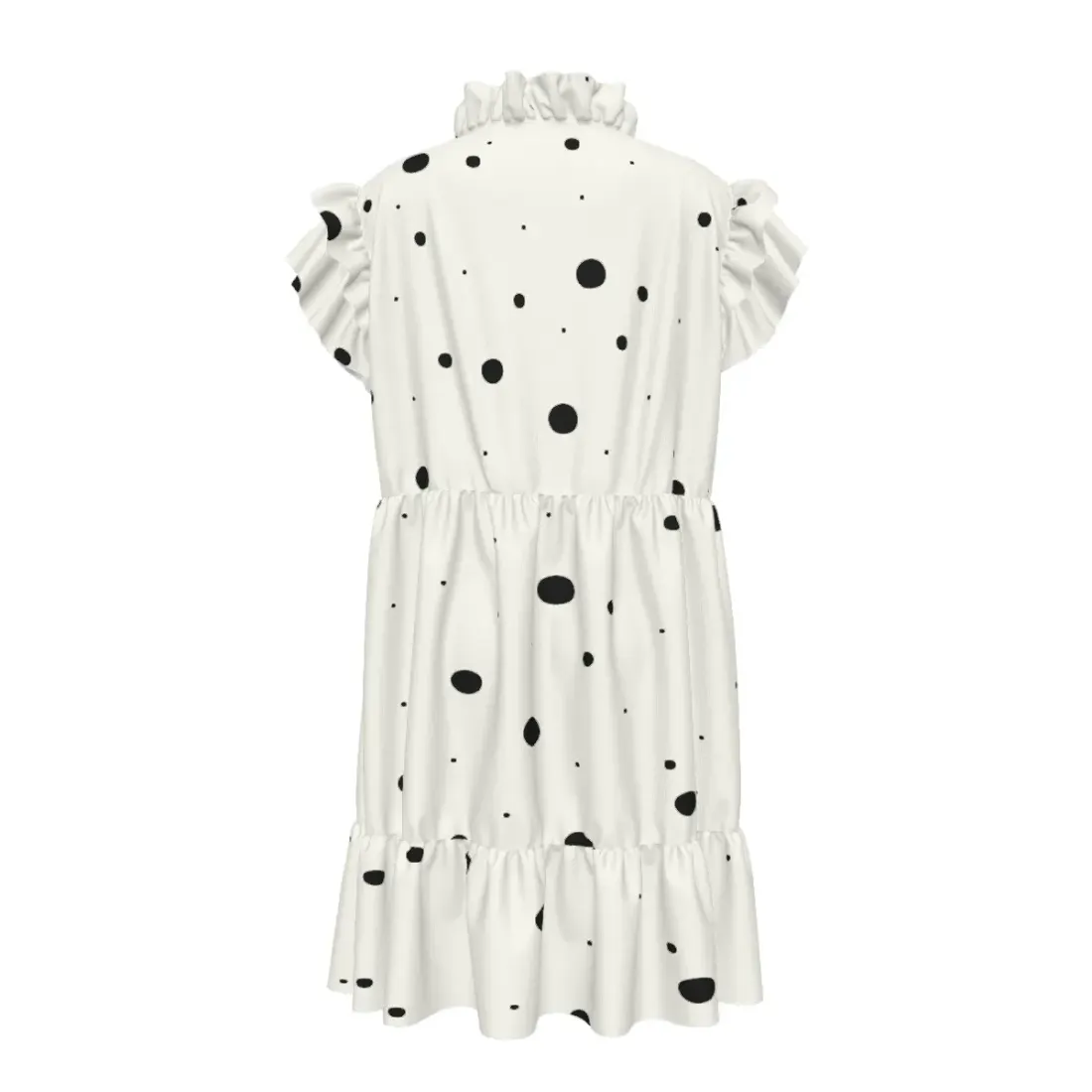 Women's V-Neck Short Ruffle Sleeve Dress — photo 3