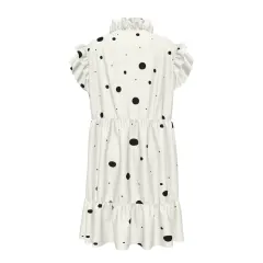 Women's V-Neck Short Ruffle Sleeve Dress thumbnail 3