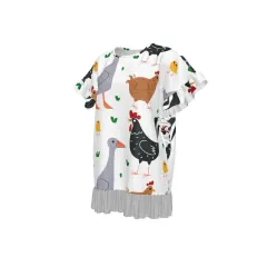 Women's Round Neck Ruffle Hem Top thumbnail 5