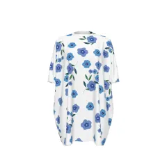 Women's Oversized Round Neck Drop Shoulder Dress with Pockets thumbnail 1