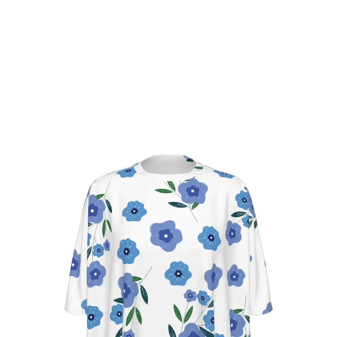 Women's Oversized Round Neck Drop Shoulder Dress with Pockets — photo 5