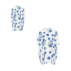 Women's Oversized Round Neck Drop Shoulder Dress with Pockets thumbnail 6