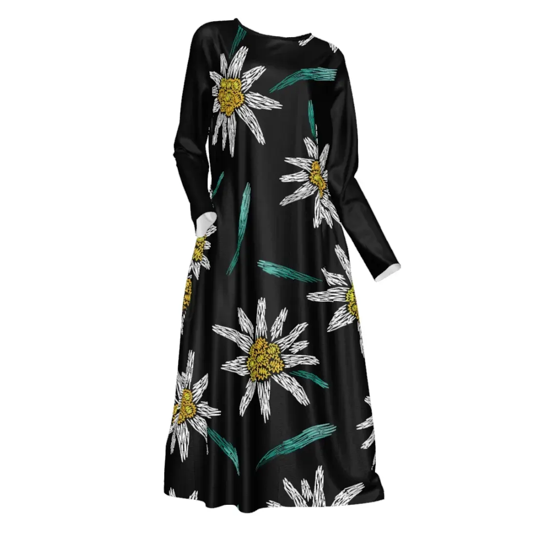 Women's Long Sleeve Dress with Pockets — photo 2