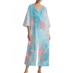 Women's V Neck Loose Jumpsuit thumbnail 1