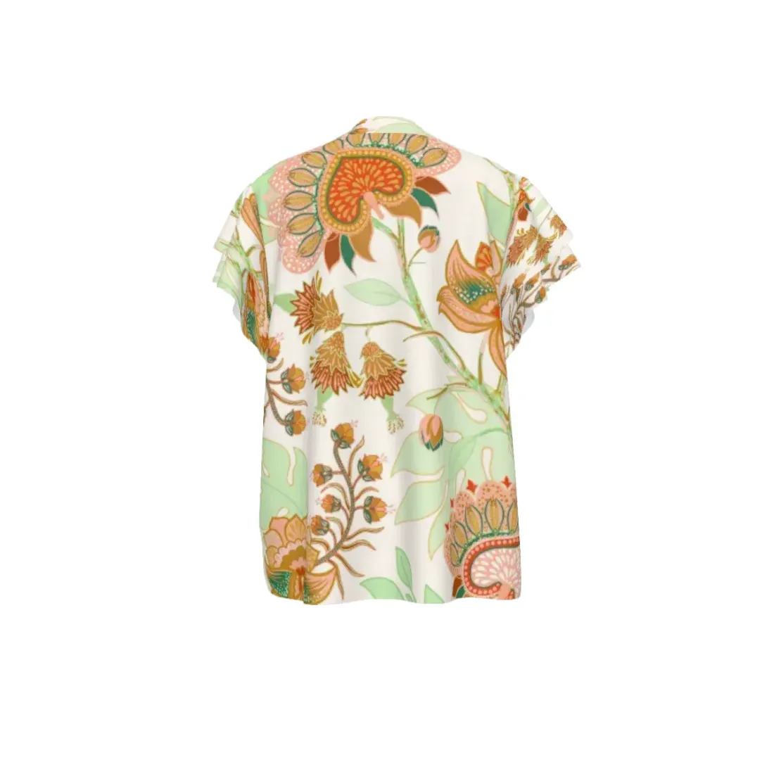 Women's Half Cardigan Ruffle Sleeve Top — photo 3