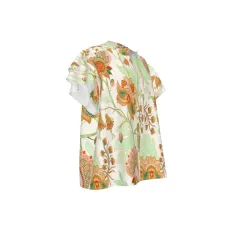 Women's Half Cardigan Ruffle Sleeve Top thumbnail 4