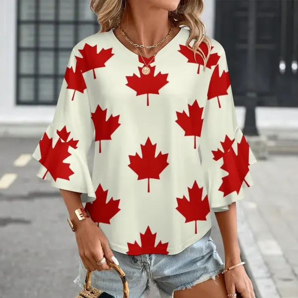 Women's Ruffle Sleeve Blouse