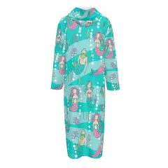 Women's Flannel Hooded Long-Sleeve Robe thumbnail 4