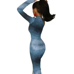 One-Shoulder Slit Maxi Dress thumbnail 4