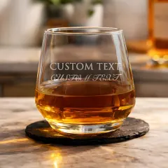 Personalised Redefined Whisky Tumbler, Custom Engraved Glass Gift UK thumbnail 2