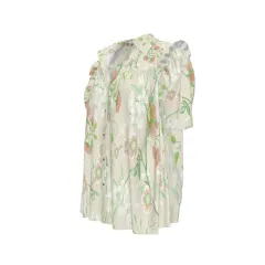 Women's Short Sleeve Blouse with Buttons thumbnail 4