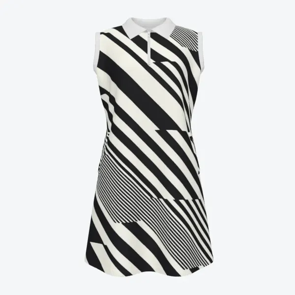 Polo Sleeveless Zip Dress With Pockets