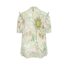 Women's Short Sleeve Blouse with Buttons thumbnail 5