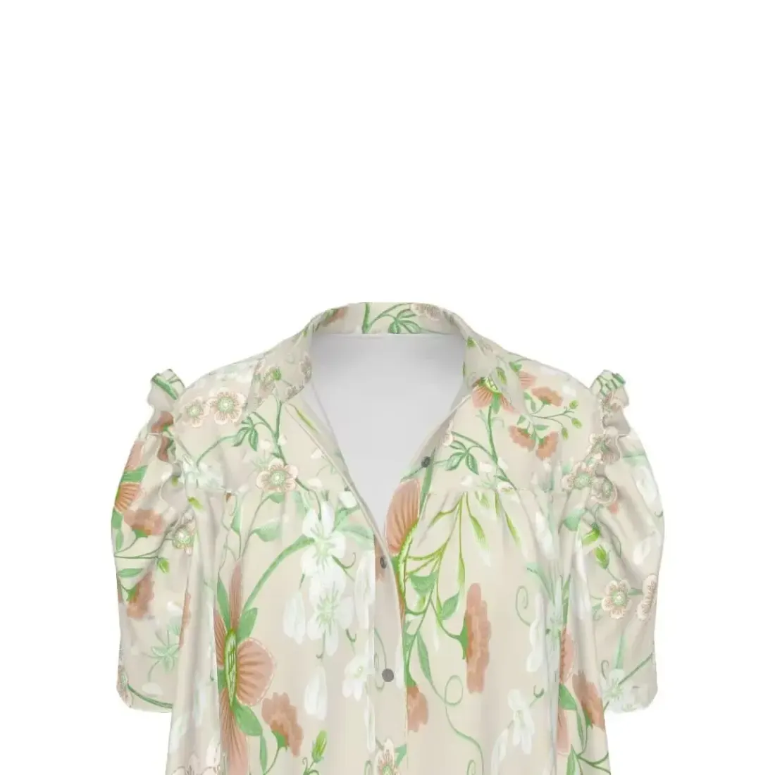 Women's Short Sleeve Blouse with Buttons — photo 6