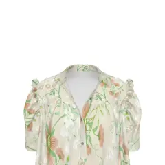 Women's Short Sleeve Blouse with Buttons thumbnail 6