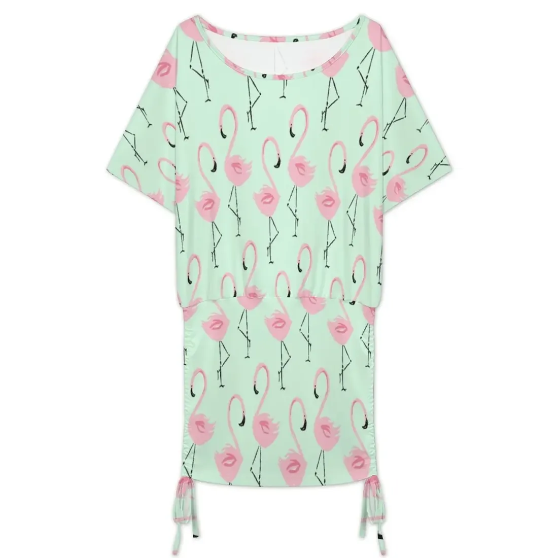 Women's Batwing Sleeve Ruched Dress — photo 3