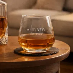 Personalised Redefined Whisky Tumbler, Custom Engraved Glass Gift UK thumbnail 4
