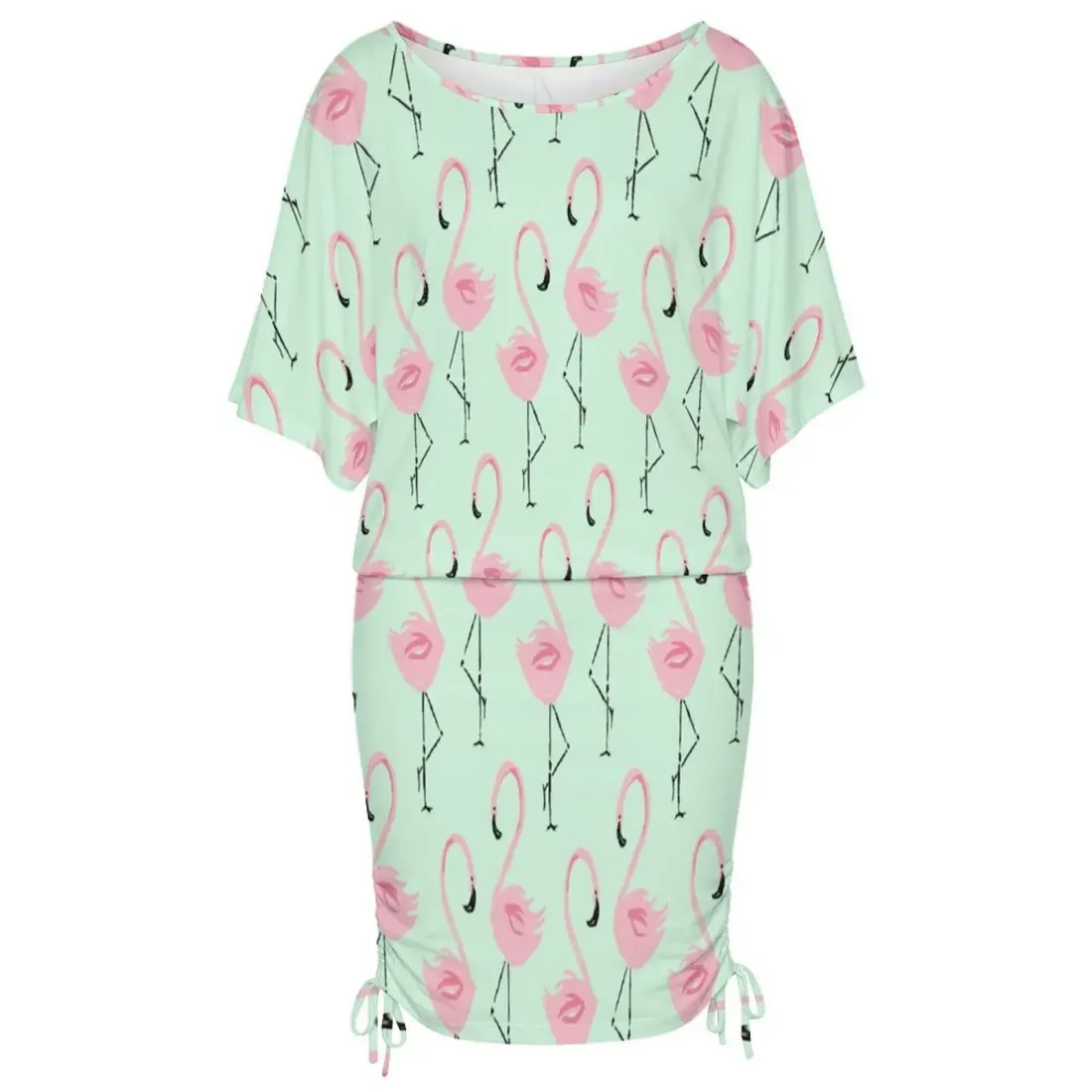 Women's Batwing Sleeve Ruched Dress — photo 4