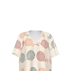 Women's Lace Trim V-Neck Short Sleeve T-Shirt thumbnail 5