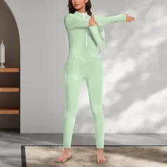Women's Long Sleeve Zip Front Jumpsuit thumbnail 2