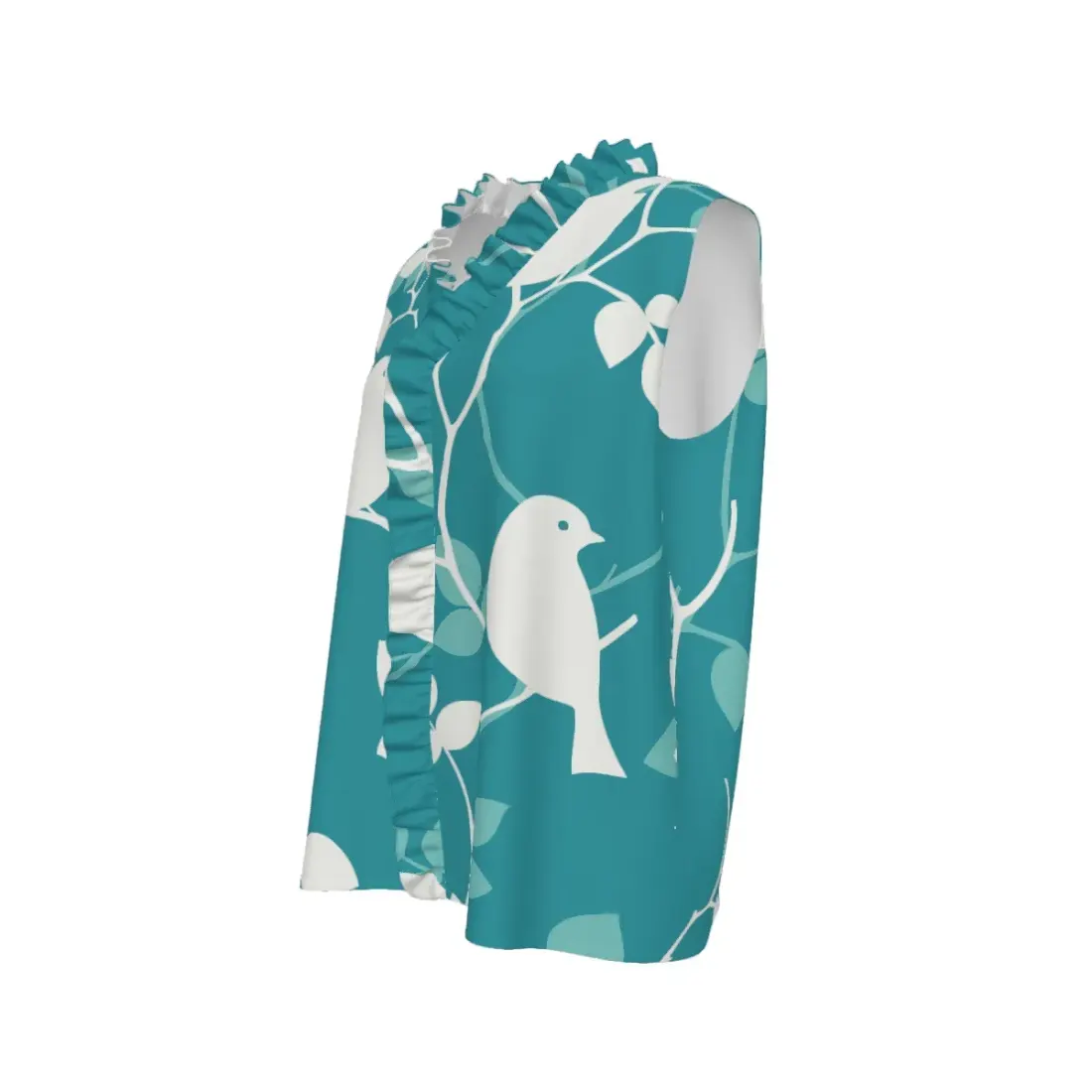 Women's Ruffle V-Neck Blouse Sleeveless — photo 5