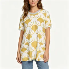 Women's V-Neck Short Sleeve Shirt with Pockets thumbnail 1