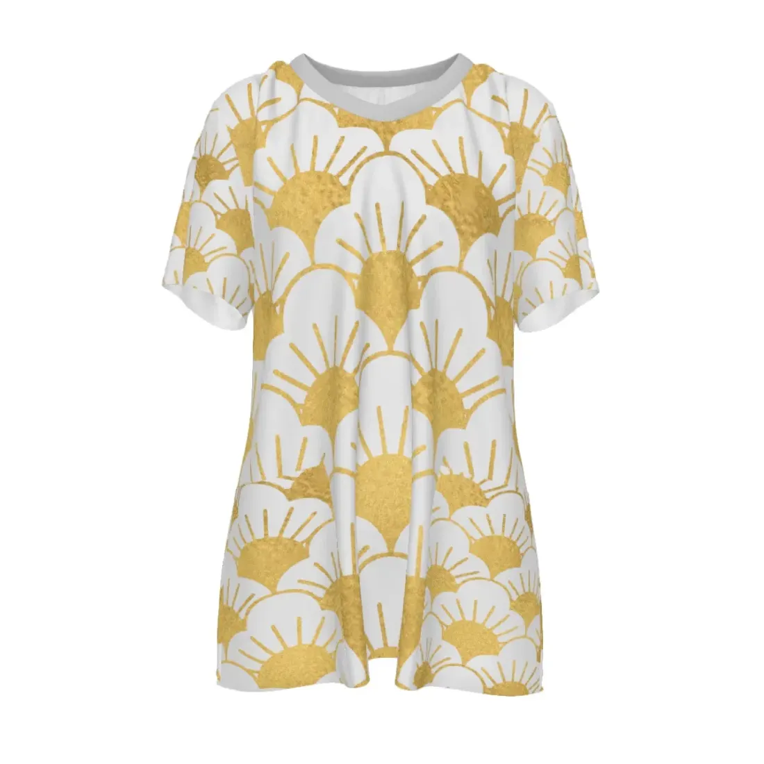 Women's V-Neck Short Sleeve Shirt with Pockets — photo 2
