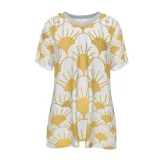 Women's V-Neck Short Sleeve Shirt with Pockets thumbnail 2