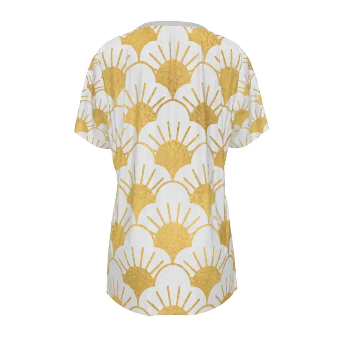 Women's V-Neck Short Sleeve Shirt with Pockets — photo 3