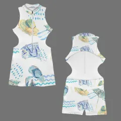 Half-Zip Backless Sport Jumpsuit thumbnail 4