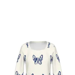 Women's Square Neck Long Sleeve Ribbed T-Shirt thumbnail 5