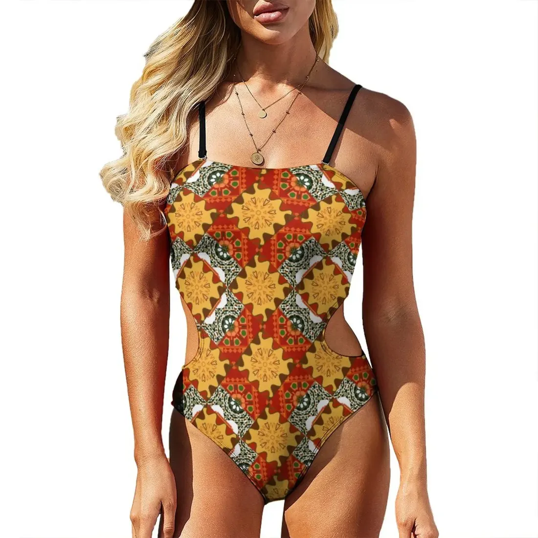 Women Cut Out Sides One Piece Swimsuit — photo 4