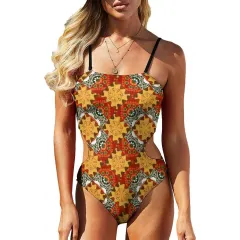 Women Cut Out Sides One Piece Swimsuit thumbnail 4