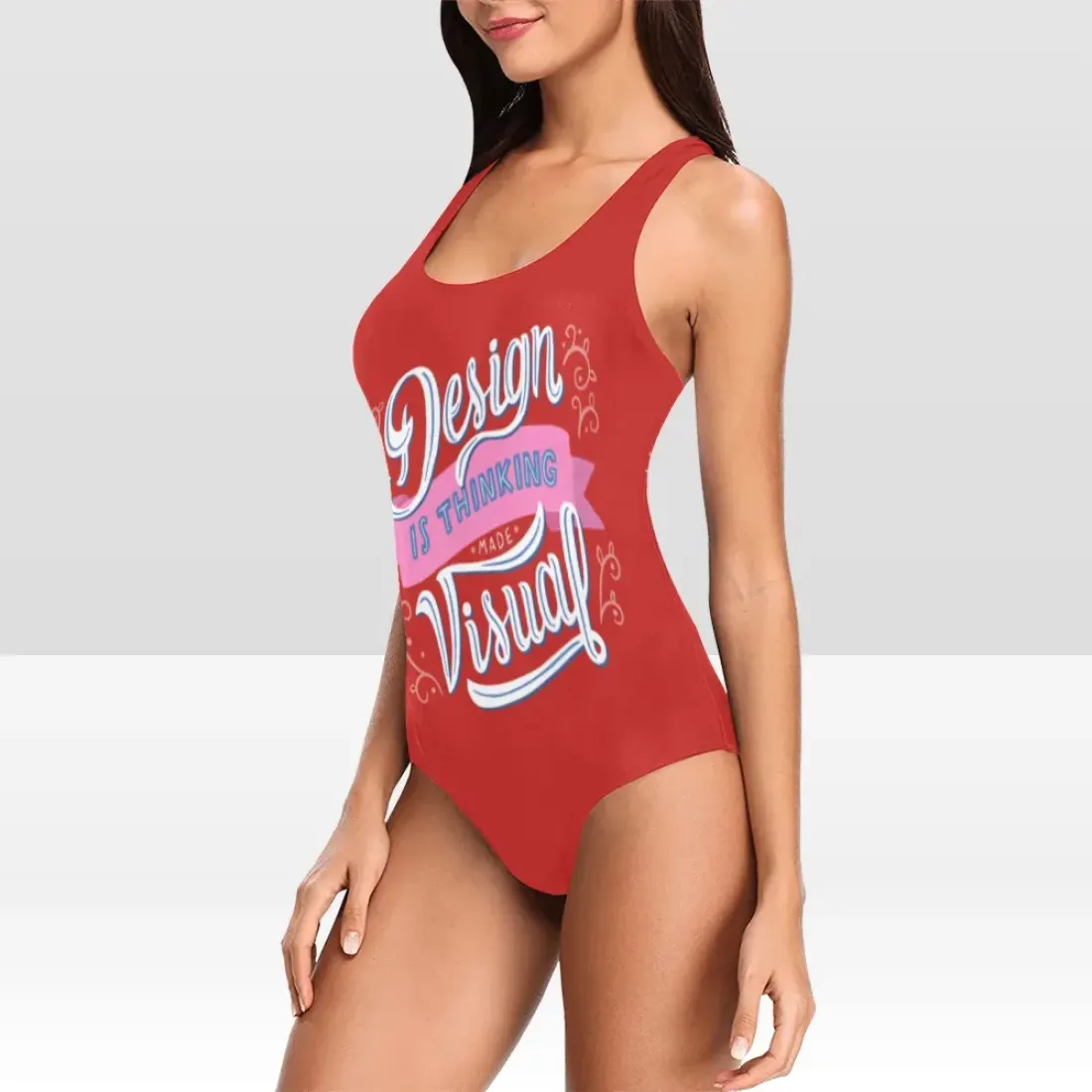 Custom Women's One Piece Swimsuit ( Model S04 ) — photo 6