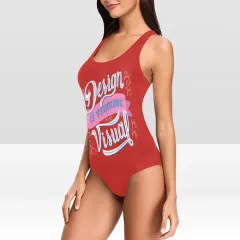 Custom Women's One Piece Swimsuit ( Model S04 ) thumbnail 6