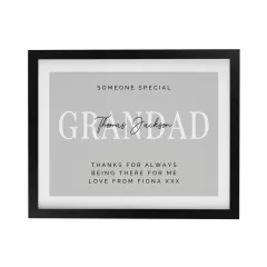 Personalised Framed Print, Custom Message Poster, Black White Oak Frame, Sentimental Wall Art thumbnail 4
