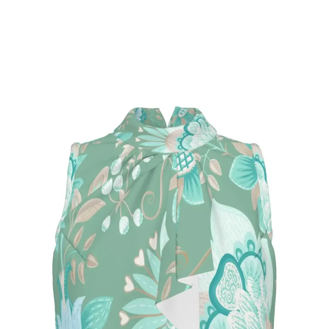 Women's Sleeveless Pleated Sash Top — photo 5