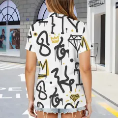 Custom Women's Zipper Polo Shirt ( Model T88 ) thumbnail 3