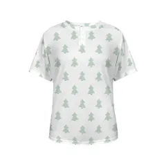 Women's Short Sleeve Pajama Top (Model Sets 17) thumbnail 4
