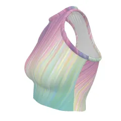 Women's Sleeveless High Neck Crop Tank Top thumbnail 4