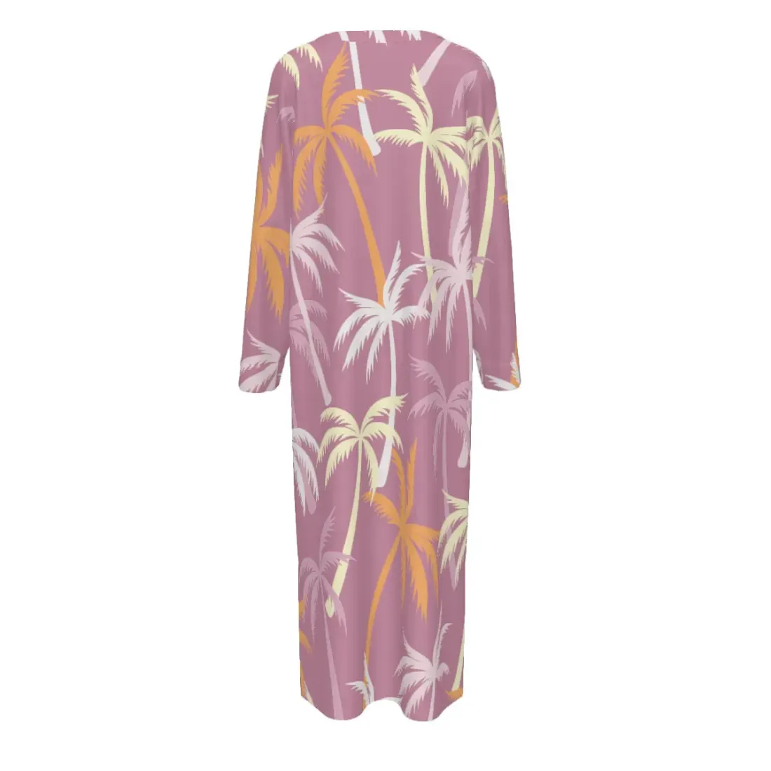 Women's Long Sleeve V-Neck Zip-Front Maxi Dress — photo 4