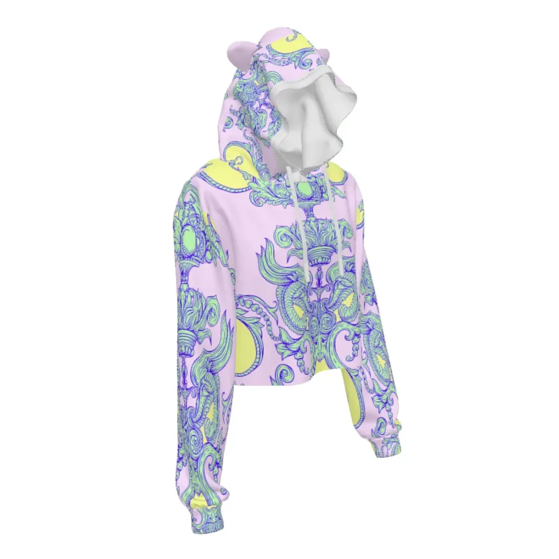 Women's Cat Ear Hoodie With Bare Midriff — photo 2
