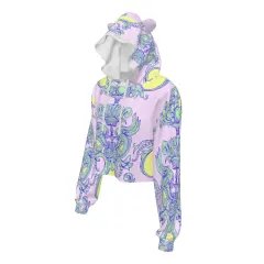 Women's Cat Ear Hoodie With Bare Midriff thumbnail 3