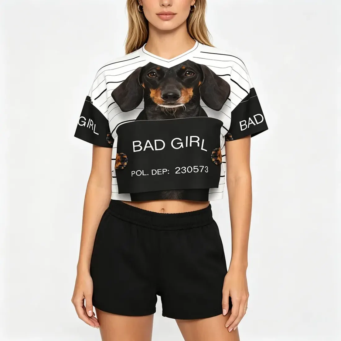 Women's Cropped V-Neck Soccer Jersey