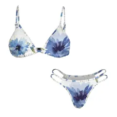V Neck Triangle Bikini Sets thumbnail 4