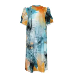 Women's Short Puff Sleeve T-Shirt Dress thumbnail 2